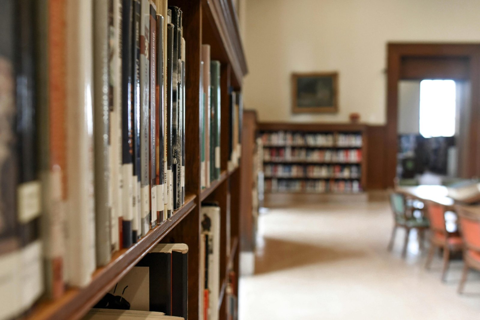 Books on a shelf